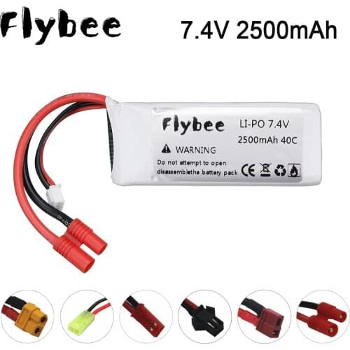 7.4v 2500mAh 40c Lipo battery for Syma X8C X8W X8G X8 RC Quadcopter 12428 12423 Car Parts 7.4 V Toys Battery