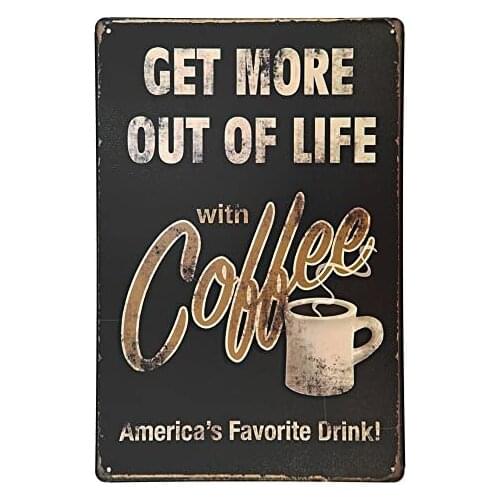 Metal Sign New Decoration Cafe Interior Special Wall Decoration Art Retro Metal Sign Makes Life More Exciting 8x12 Inches