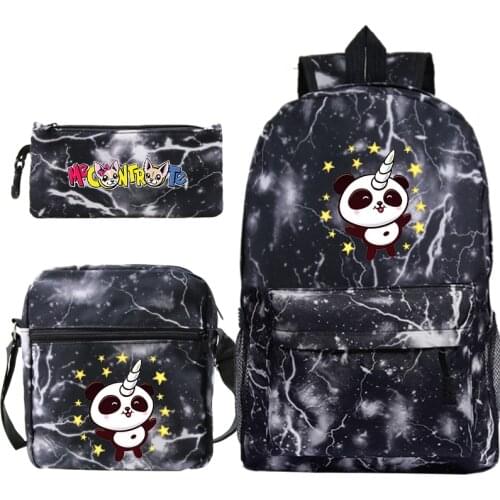 3Pcs Set Kawaii Me contro Te Backpack For Boys Girls School Bags Beautiful Pattern Bookbags Teens Laptop Backpacks Book Knapsack