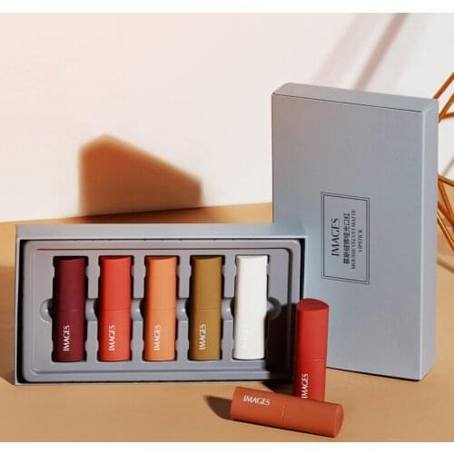 5pcs/Set Mini Magic Matte Lipstick Set Waterproof Matte Lipsticks for Lip Long Lasting Makeup Matte Tint Lip Stick