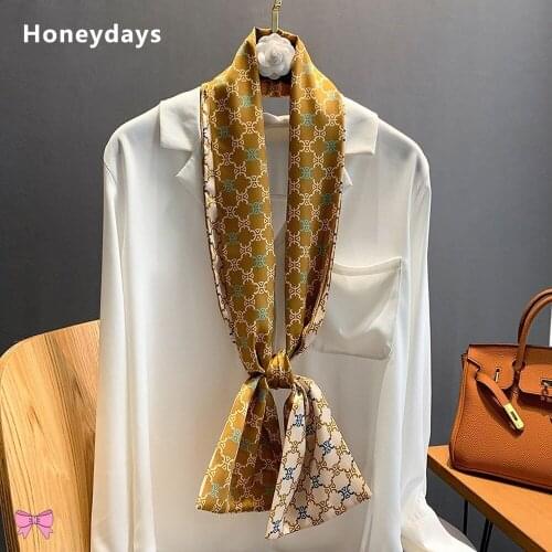 Luxury Brand Plaid Print Design Long Scarf Keep Warm In Autumn and Winter Neck Scarves Silk Scarf for Bag Shawls Headband Hijabs