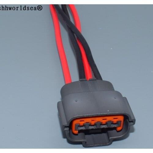 Shhworldsea 4pin socket Pump Plug Alternator Repair Connector With Wire Harness Pigtail For Nissan Mitsubishi 6098-0144