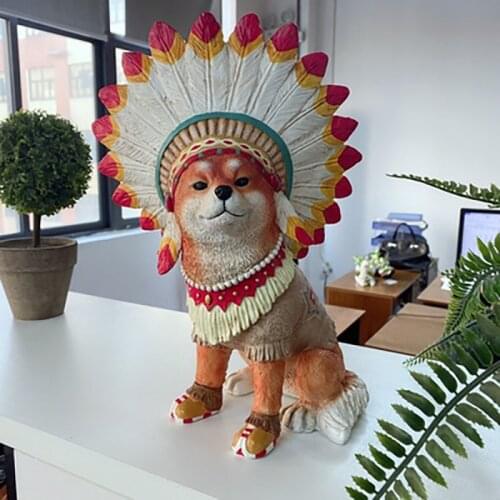 Modern Home Decoration Ornaments Pet Dog Kawaii Room Decor Desk Daily Gift Figurine Tabletop Miniature Garden Decorations