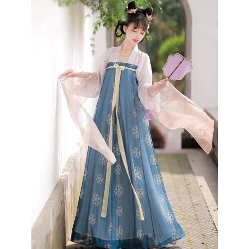 Chinese Traditional Tang Suit Ancient Tang Dynasty Princess Dress Woman Elegance Fairy Cosplay Clothing Folk Dance Outfit
