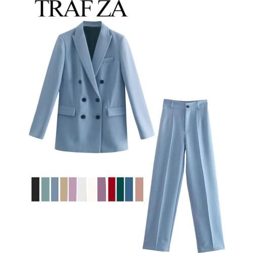 TRAFZA Women's Trouser Suits Two