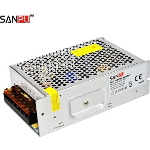 SANPU SMPS 24 v 200w LED Power Supply 6a Constant Voltage Switching Driver 220v 230v ac/dc Lighting Transformer for LEDs Strips