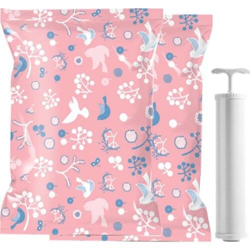11PCS Thickened Vacuum Storage Bags for Quilt Cloth Compressed Bag with Hand Pump Reusable Blanket Clothes Pillow Home Storage