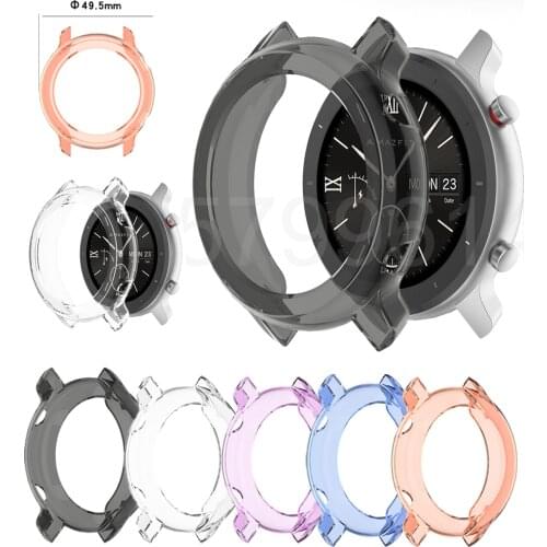 Protective Case Cover For Xiaomi Amazfit GTR42 47mm TPU Protector Frame For Huami GTR Watch Protect Shell Accessories Outer Edge