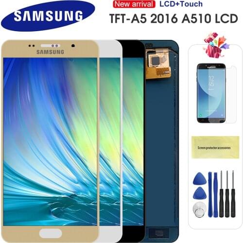 For Samsung Galaxy A5 2016 A510 A510M A510FD A5100 A510Y LCD Display Touch Screen Digitizer Assembly Can Adjust Brightness