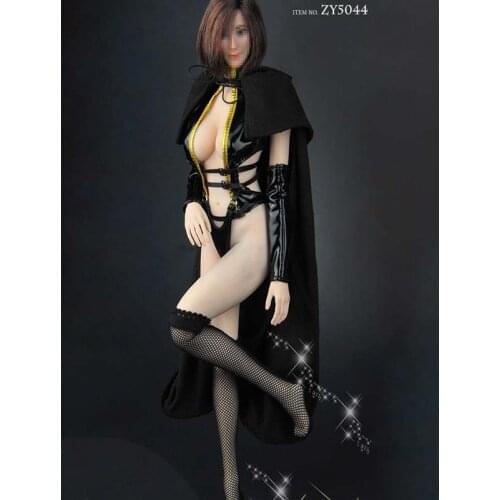 ZYTOYS ZY5044 1/6 Scale soldier clothes Female hooded cloak sexy open-chested coat suit For Action Figure Body DIY