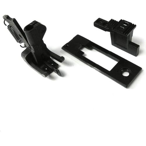 1/2 Center Guide Foot & Needle plate & Feeder For Juki LUH-521,-526,Lu-1560,HIGHLEAD GC20618-2