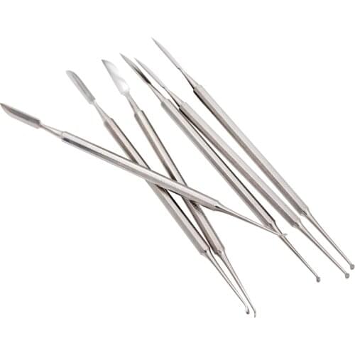 1pc Dental Wax Carving Sculpting Knife Double Head Blade Stainless Steel Double Side Clay Carving Tool Dentist Pick Wax