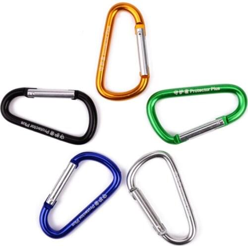 1PCS Clip Safety Buckle For Outdoor Goods Hook Large Aluminum D Ring Shape Keyring Keychain Hook Hiking Hanging Equipment