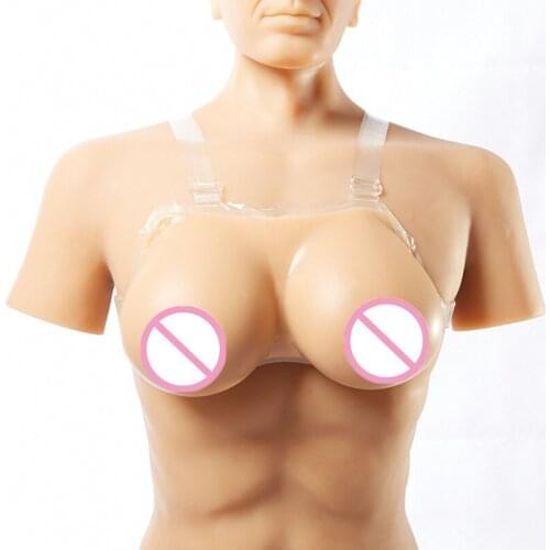 1200g Brown Round Shape Soft Silicone Breast Forms Crossdress Drag Queen Transsexual Transgender Boobs