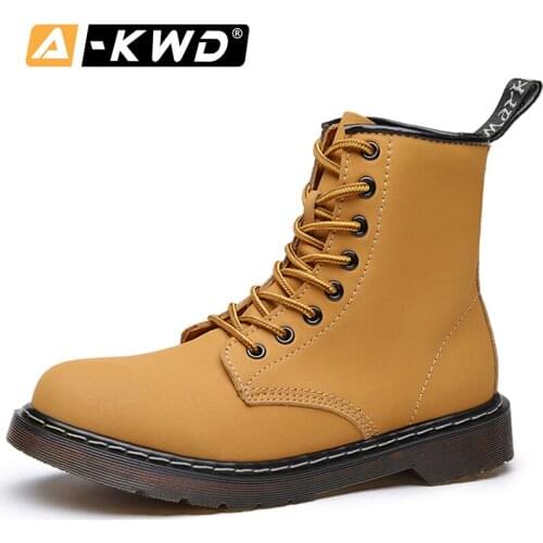 2020 Fashion Unisex Black Ankle Boots Men Waterproof Casual Shoes Leather Work Boots Rubber Men Boots Botas Hombre Plus Size 48