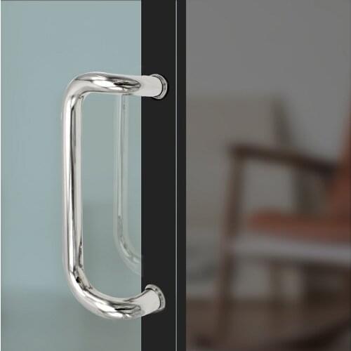 300MM 500MM Durable Glass Frame Office Door Stainless Steel 304 Arc Shape Heavy Duty Pull Handle