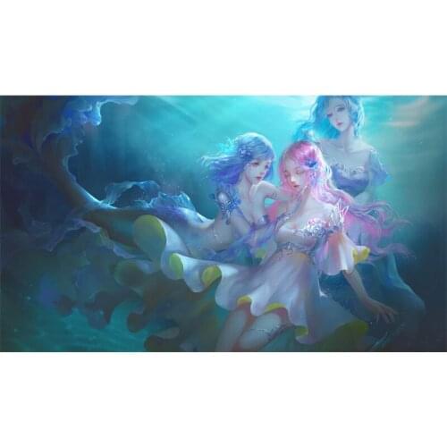 5D DIY square/round Diamond Painting Beautiful mermaid Cross Stitch Diamond Embroidery Pattern Rhinestone home decor J0809