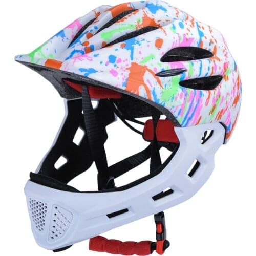 Kids Cycling Helmet With Taillight Full Face Detachable Children Helmet MTB Downhill Bike Helmet Sports Safety Capacete Ciclismo