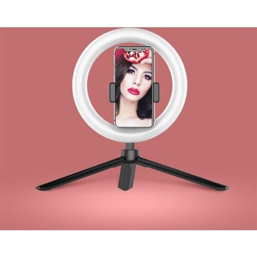 Photo Studio Selfie 10.23/8 inches LED Ring Light with Mobile Phone Holder for Youtube Live Stream Makeup Live Mobile Holder