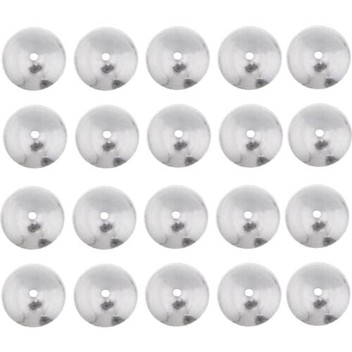 10/20pc Sterling Silver Round Spacer Bead Caps Charms Jewelry Findings 3/6mm