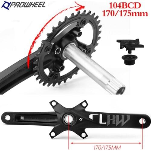 Prowheel 104bcd crankset 64bcd Mountain Bike Crank 170/175mm Round hole cranks Aluminum Alloy Bike Accessories