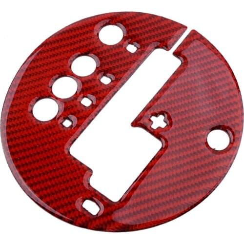 Carbon Fiber Red Car Gear Shift Box Panel Trim Cover Sticker Fit For Nissan 350Z 2006 2007 2008 2009 left hand drive