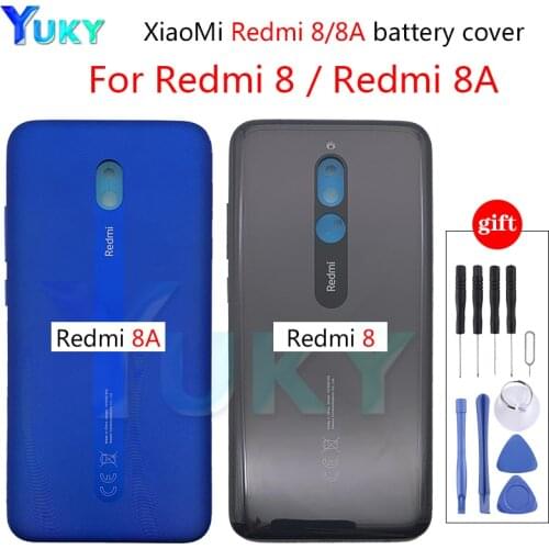 For Xiaomi Redmi 8 Battery Cover Rear Door Housing Case with adhesive Redmi 8 8a back metal For xiaomi Redmi 8a battery cover