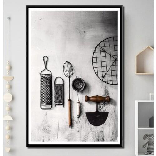 Nordic Modern Style Kitchen Utensils Canvas Paintings Posters and Prints Wall Art Picture for Living Room Home Decoration