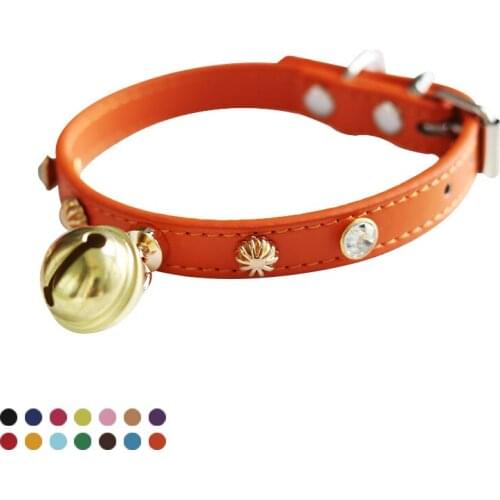 Rock and Roll Pet Collar with Bell Rivets Outdoor Walk Traction Large and Medium-sized Dog Anti Lost Cat Necklace Pet Jewelry