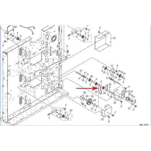 15BA77510 Paper Feed Drive Belt A 384L for Konica Minolta 1051 1200 1052 1250 PF701 PF702 PF703 PF706