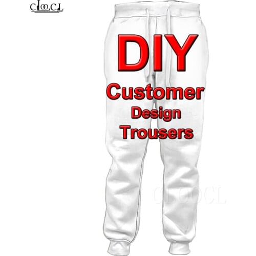 3D Printed DIY Design Pants Custom Sweatpants Men Women Trousers DIY Customize Hip Hop Streetwear Male Pants Sport Gym Clothing