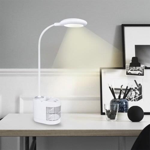 Eye Protection LED Desk Lamps Touch On/off Switch 3 Modes Table Lamps Dimmer Rechargeable 18650 Battery USB Led Reading Lights