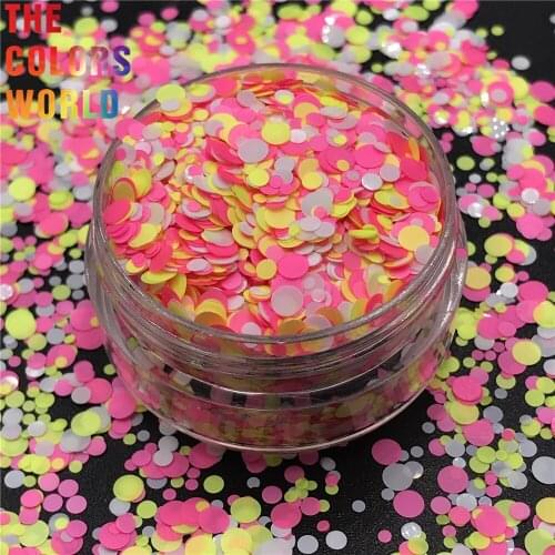 TCT-262 Mix Color Round Dot Shape Nails Glitter Nails Art Decoration Body Glitter Tattoo Gel Makeup Face Painting Festival DIY