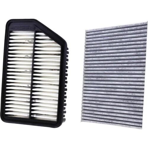 Cabin Air Filter 2 Pcs for Kia Kx3 1.6t 2.0l 2015-/carens 2.0l 2013-/shuma 1.6t 2013-2014/ix25 1.6t 2.0l 2014- Model Car Filter