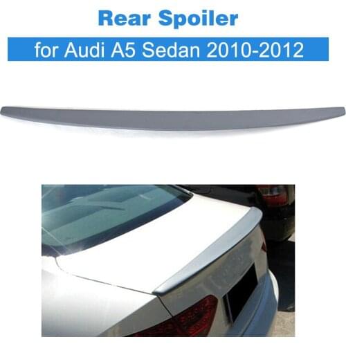 PU Material Rear Spoiler Trunk Boot Wings for Audi A5 Sedan 2009 - 2012 Rear Trunk Spoiler Car Styling