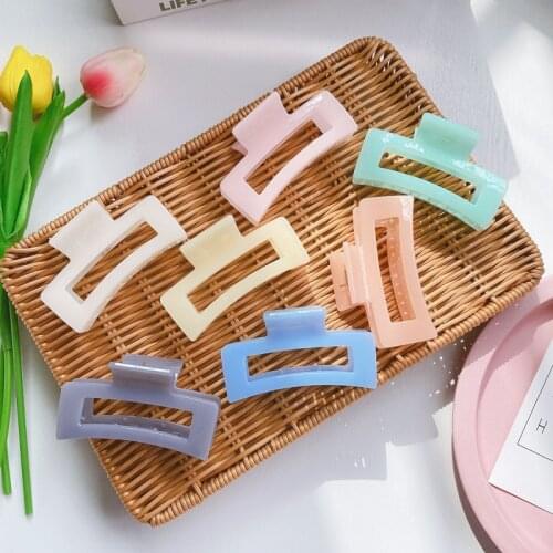 Barrette Crab Hair Claws Bath Hair Claw Ponytail Clip Large Hair Clamps Claw Clip Fashion Clip for Women Pure color Hair Claws