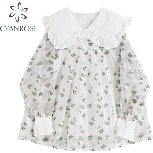 French Fairy Dress Women 2021 Autumn Vintage Peter Pan Collar Jacquard Long Sleeve Loose Ladies Short Ball Gown Mini Dress