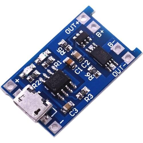 1PCS 5V 1A Micro USB 18650 type-c Lithium Battery Charging Board Charger Module+Protection Dual Functions TP4056 18650