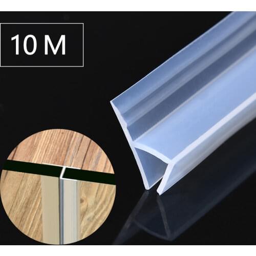 10M h Shape Glass Door Sealing Strips Silicone Rubber Window Seal to Stop Shower Leaks Flexible Weatherproof Seal for Bathroom