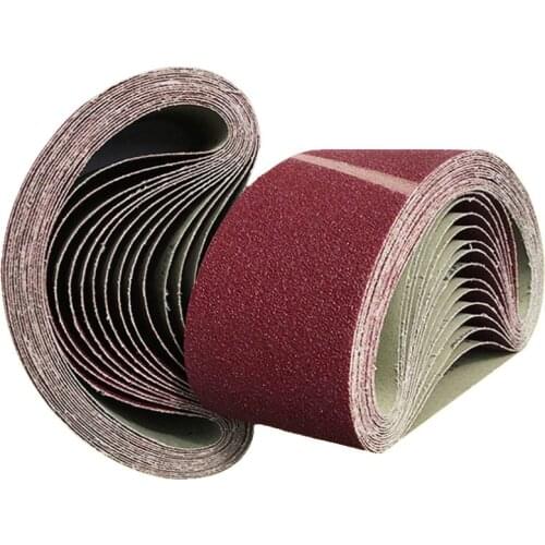 20 pieces 610 * 100mm abrasive belts aluminum oxide 40/60/80/100/120/150/180/240/320/400/600 Grits Abrasive belt