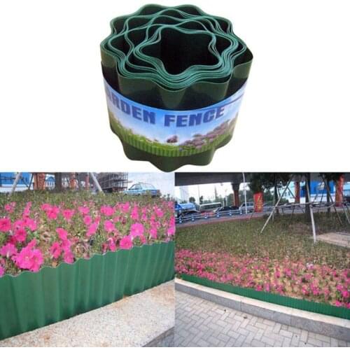 20cm*9m Garden Fence Plastic Lawn Edging Plant Border Decorations Flower Bed Border Garden Fence Panel DIY Fairy Garden Decor