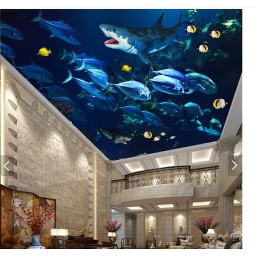 3d photo wallpaper custom 3d ceiling wallpaper murals Sea dream 3D stereo zenith mural ceiling wall 3d living room wallpaper