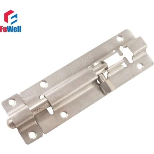 4pcs 4" Barrel Door Bolt Stainless Steel 100mm Length Barrel Bolt Latch Lock Hardware for Home Gate Safety