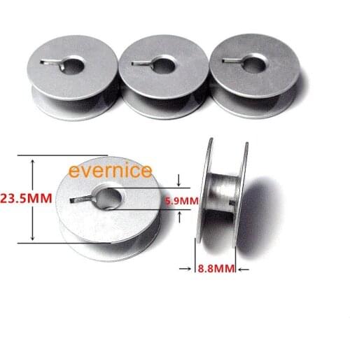 5 Pcs Aluminium Bobbins 91-168 178-05 For Pfaff 416, 417, 418, 419