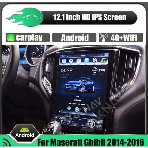Vertical screen 12.1 inch 2din Android car radio DvD player For Maserati GHIBLI 2014-2016 car GPS navigation multimedia player