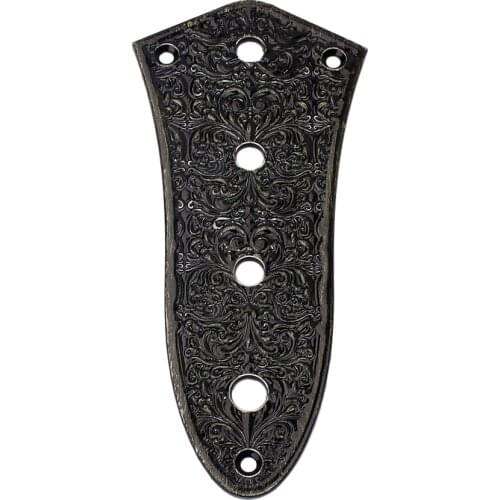 GE101E 4 Hole Jazz Bass Control Plate Zinc Alloy For Jazz Bass Guitar (Black & Rainbow Type)
