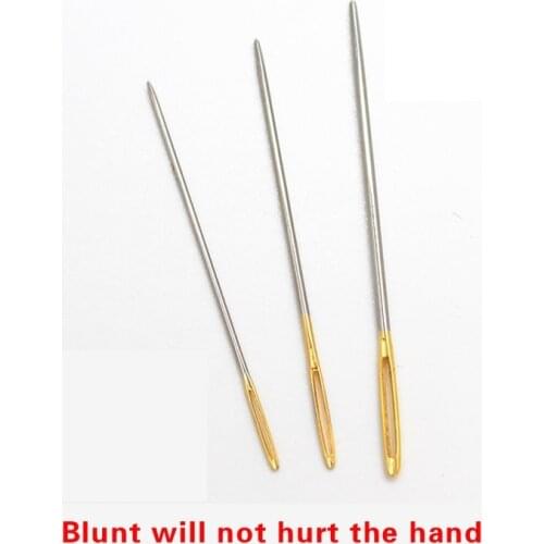 Cross Stitch Needles Sewing Blunt Gold Tails Beaded Needlework Accessories Embroidery Tools #22 #24 #26 14CT 11CT 100pieces
