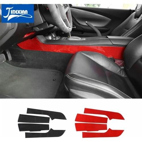 JIDIXIAN Car Gear Shift Panel Side Decoration Cover Stickers for Chevrolet Camaro 2012 2013 2014 2015 Interior Accessories