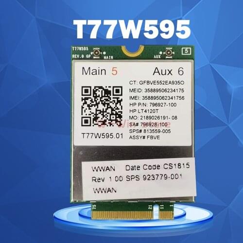 Lt4120 X5 LTE T77W595 796928-001 4G WWAN M.2 150Mbps LTE Modem For HP Elite x2 840 850 G3 640 650 645 G2