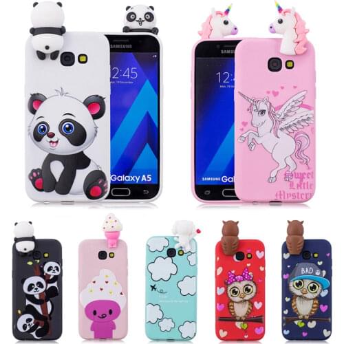 Cute Cartoon 3D Unicorn Panda Owl Cat Soft Silicone TPU Case Cover on For Coque Samsung J3 J5 J7 A3 A5 2017 2016 Case Fundas